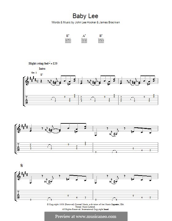Baby Lee: For guitar with tab by James Bracken