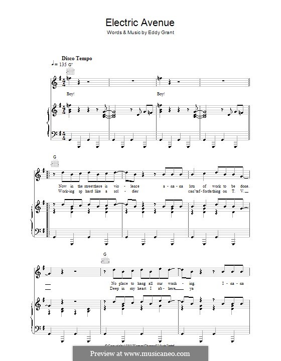 Electric Avenue: For voice and piano (or guitar) by Eddy Grant