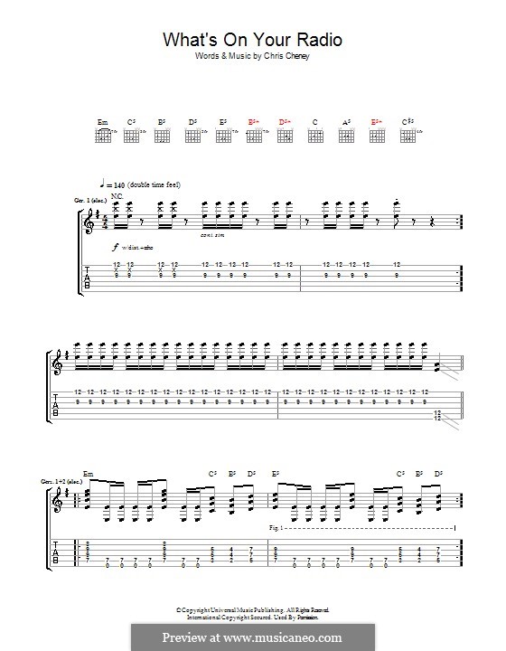What's on Your Radio (The Living End): For guitar with tab by Chris Cheney