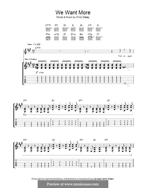 We Want More (The Living End): For guitar with tab by Chris Cheney