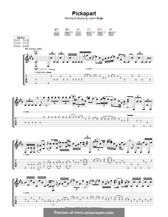 Pickapart: For guitar with tab by John Butler