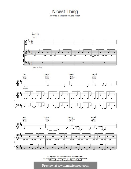 Nicest Note Nicest Thing by K. Nash - sheet music on MusicaNeo
