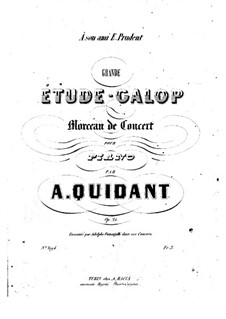 Grand Etude-Galop, Op.21: For piano by Alfred Quidant