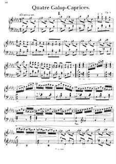 Four Galop-Caprices, Op.5: For piano by Joseph Joachim Raff