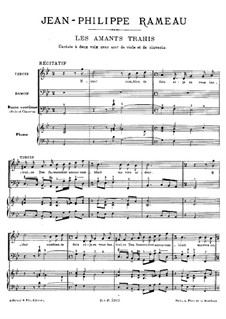 Les amants trahis, RCT 22: Full score by Jean-Philippe Rameau