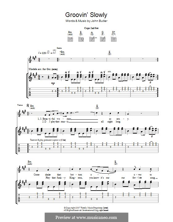 Groovin' Slowly: For guitar with tab by John Butler