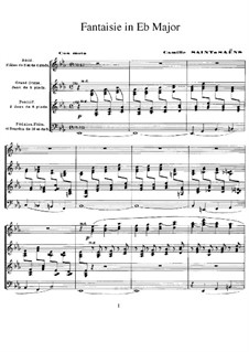 Fantasia for Organ in E Flat Major: Fantasia for Organ in E Flat Major by Camille Saint-Saëns