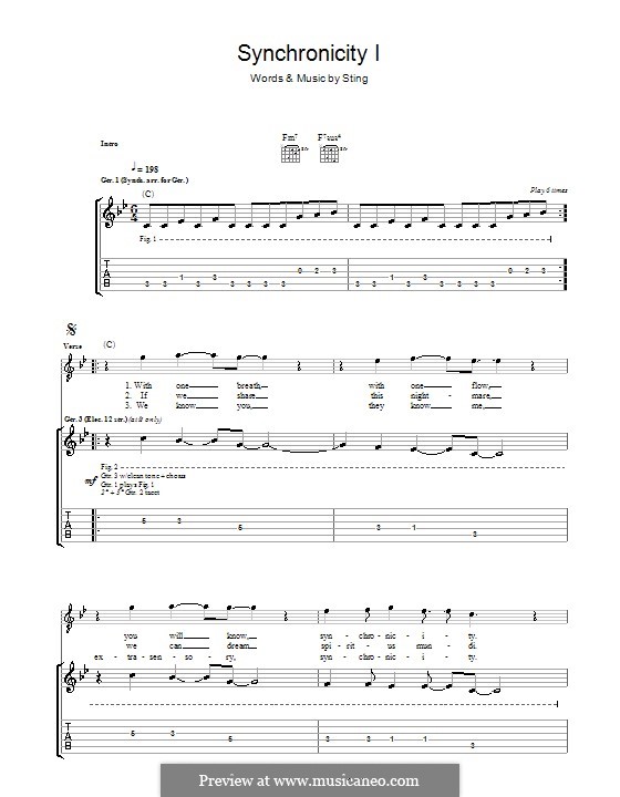 Synchronicity I (The Police) by Sting - sheet music on MusicaNeo