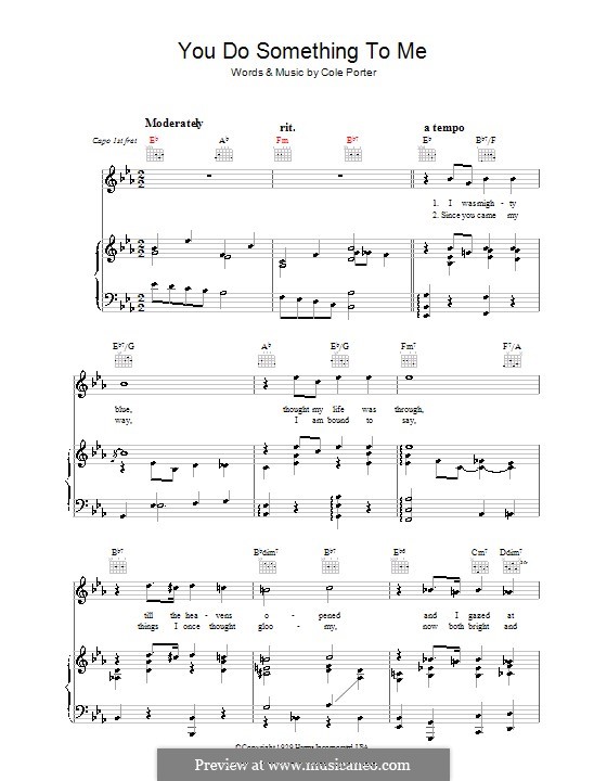 You Do Something to Me: For voice and piano (or guitar) by Cole Porter