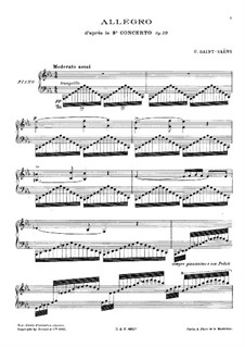 Concerto for Piano and Orchestra No.3 in E Flat Major, Op.29: Movement I. Version for piano by Camille Saint-Saëns