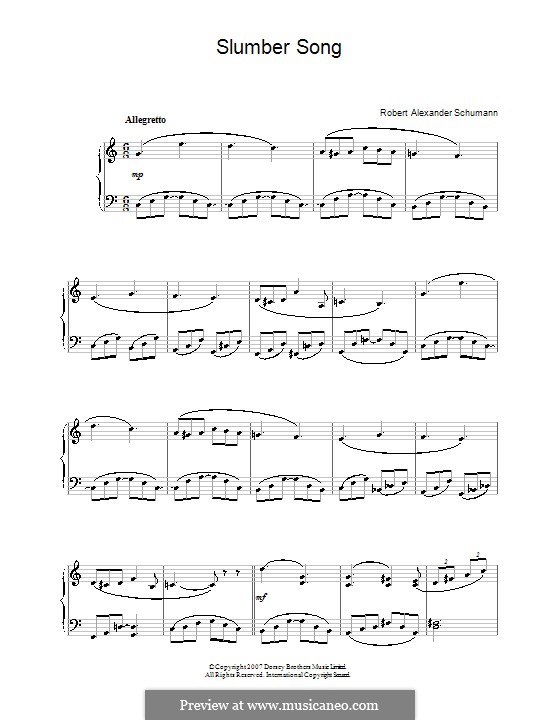 Album Leaves, Op.124: No.16 Schlummerlied (Slumber Song) by Robert Schumann