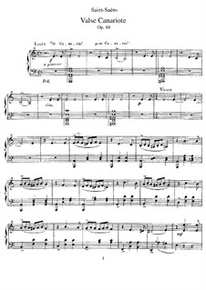 Valse canariote, Op.88: For piano by Camille Saint-Saëns