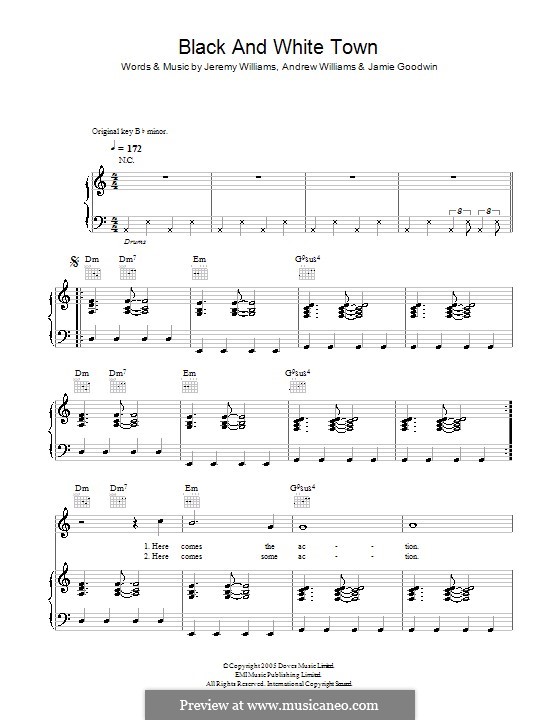 Black and White Town (Doves) by A. Williams, J. Goodwin, J. Williams on