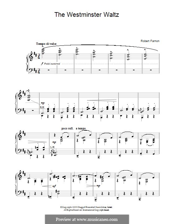 The Westminster Waltz By R Farnon Sheet Music On Musicaneo