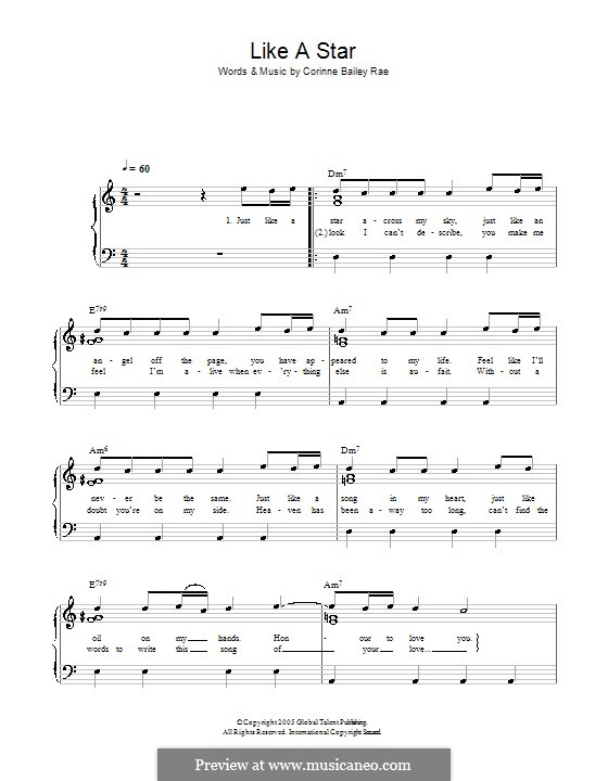 Corinne Bailey Rae Like A Star Lyrics
