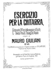 Twenty-Four Etudes for Guitar, Op.48: Complete set by Mauro Giuliani