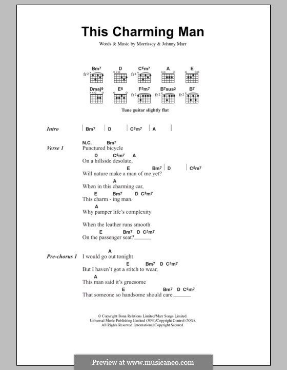 This Charming Man (The Smiths): Lyrics and chords by Morrissey, Johnny Marr