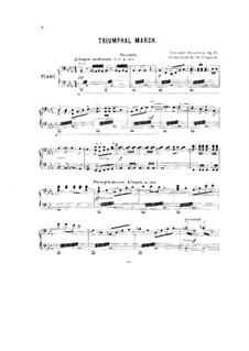 Triumphal March, Op.40: Arrangement for piano four hands – parts by Alexander Glazunov