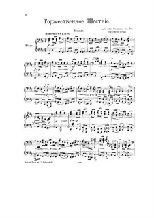 Solemn Procession, Op.50: Arrangement for piano four hands – parts by Alexander Glazunov