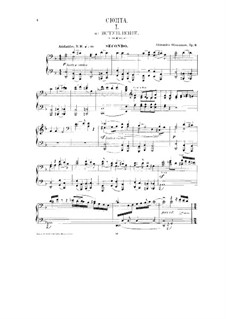 Characteristic Suite, Op.9: For piano four hands by Alexander Glazunov