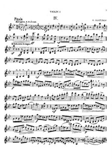 String Quartet on the theme 'B la F': Movement IV – parts by Alexander Glazunov