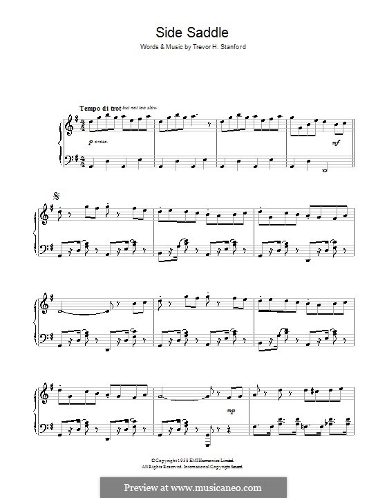 Side Saddle: For piano by Trevor H. Stanford