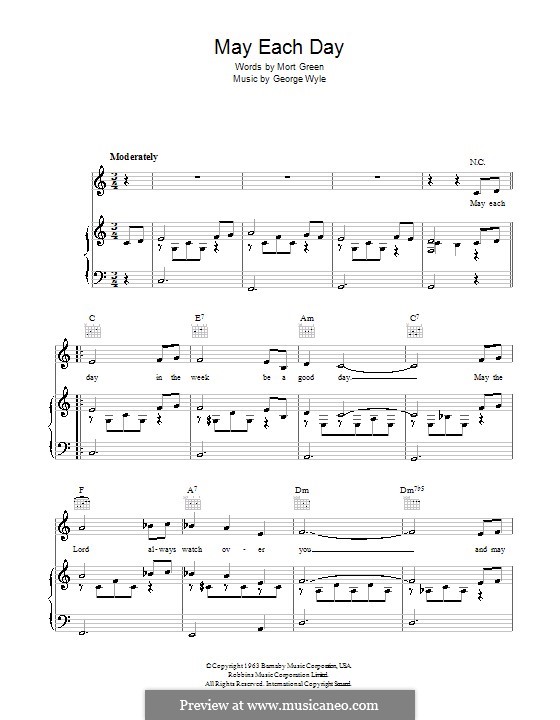 May Each Day: For voice and piano (or guitar) by George Wyle