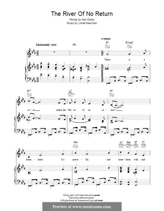 The River of No Return: For voice and piano (or guitar) by Lionel Newman