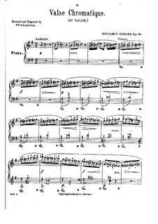 Valse Chromatique (Chromatic Waltz), Op.88: For piano by Benjamin Godard