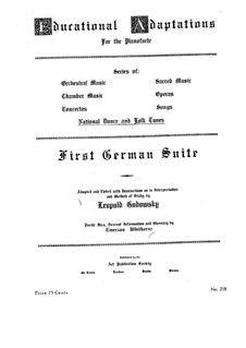 German Suite No.1: German Suite No.1 by Leopold Godowsky