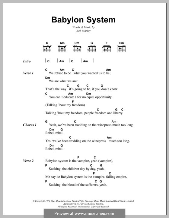 Concrete Jungle - Guitar Chords/Lyrics