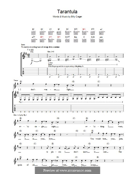 Tarantula (The Smashing Pumpkins): For guitar with tab by Billy Corgan