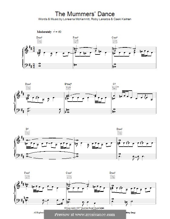 The Mummers' Dance (Loreena McKennitt): For voice and piano (or guitar) by Cseki Kalman, Roby Lakatos
