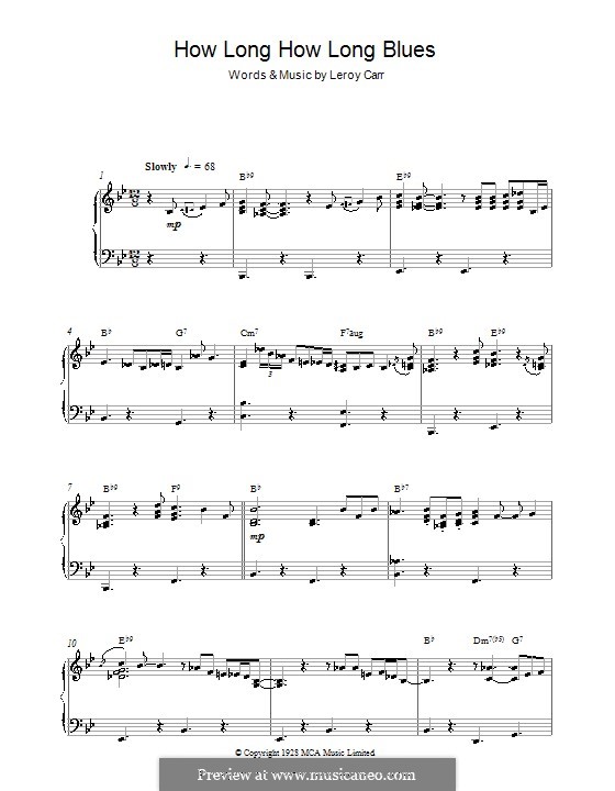 how long how long blues by l carr sheet music on musicaneo how long blues sheet music