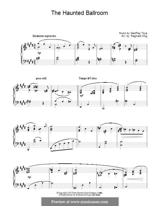 Haunted Ballroom: For piano by Geoffrey Toye