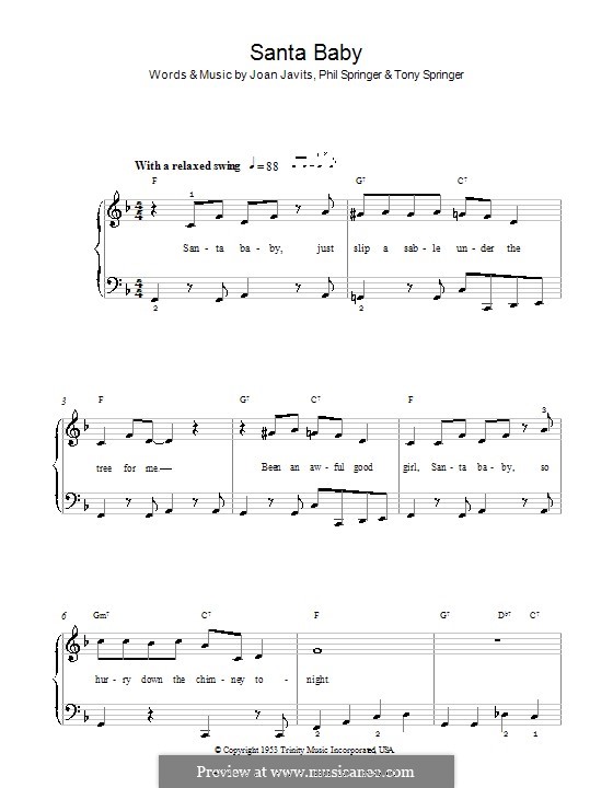 Piano version: Easy notes by Joan Javits, Philip Springer, Tony Springer