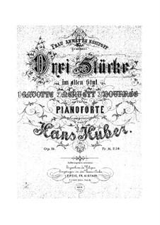 Three Pieces in Ancient Style, Op.14: For piano by Hans Huber
