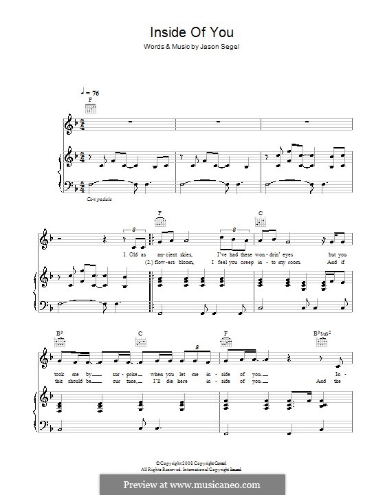 Inside of You (from Sarah Marshall) by J. Segel on MusicaNeo