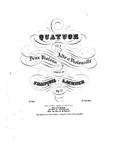 String Quartet No.3 in E Flat Major, Op.77: String Quartet No.3 in E Flat Major by Franz Paul Lachner