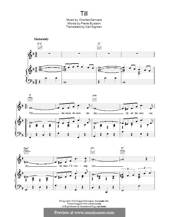 Till: For voice and piano (or guitar) by Charles Danvers