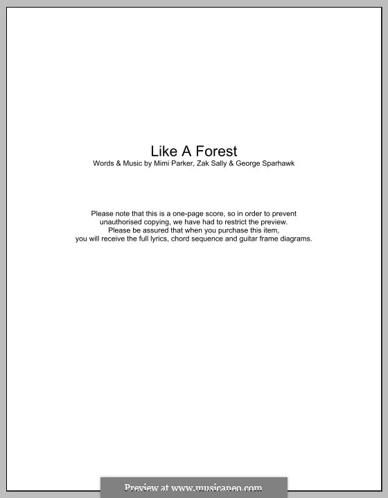 Like a Forest (Low): Lyrics and chords by George Sparhawk, Mimi Parker, Zak Sally