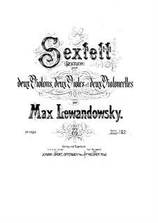 String Sextet in C Minor, Op.5: String Sextet in C Minor by Max Lewandowsky