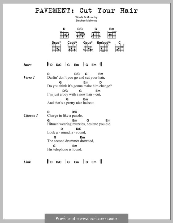 Cut Your Hair Pavement By S Malkmus Sheet Music On Musicaneo