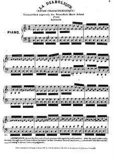 La Diabolique (Etude Characteristique), Op.47: For piano by Joseph Leybach