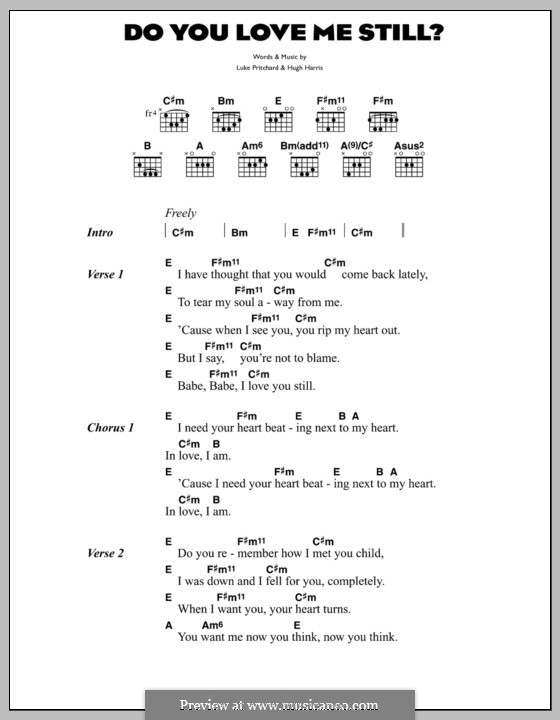 Do You Love Me Still? (The Kooks): Lyrics and chords by Hugh Harris, Luke Pritchard