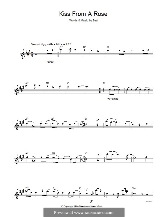 Kiss from a Rose by Seal sheet music on MusicaNeo