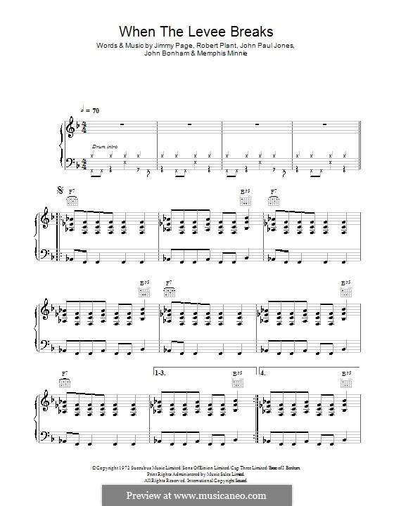 When the Levee Breaks (Led Zeppelin) by J.P. Jones, J. Page, J. Bonham
