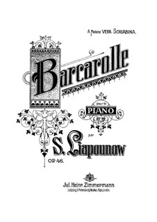 Barcarolle, Op.46: Barcarolle by Sergei Lyapunov