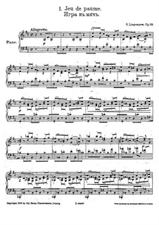 Six Easy Pieces, Op.59: For piano by Sergei Lyapunov