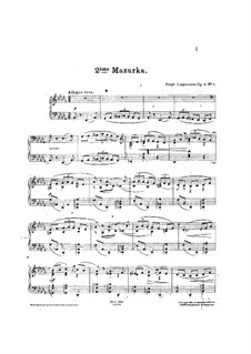 Two Mazurkas, Op.9: Mazurka No.2 by Sergei Lyapunov